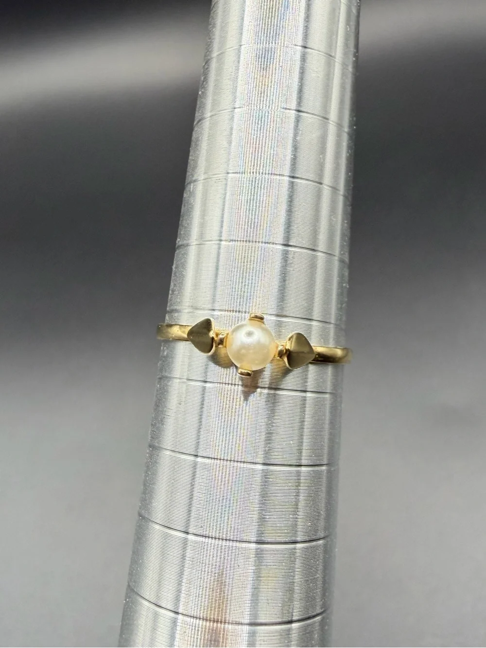 Vintage Gold Filled Pearl Ring Design Size 8 Jewelry Estate Jewelry Gift Minimal